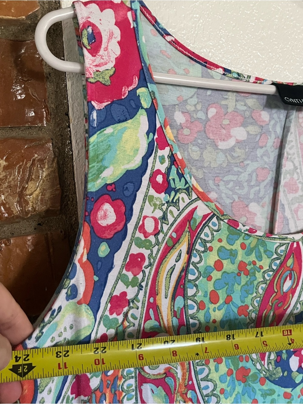 Cynthia Rowley Pastel Paisley Maxi Dress - Teal, Pink & Coral Accents size 1X - Picture 5 of 8